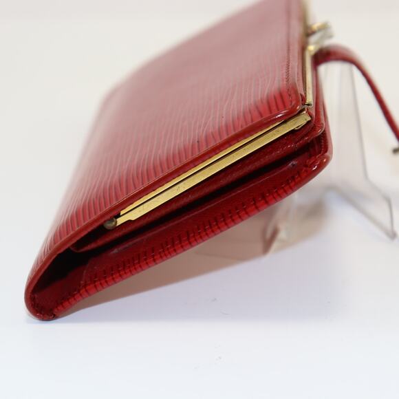 Louis Vuitton Epi Leather Red Long Wallet with Kiss Lock Coin Purse - M19919 - Picture 4 of 9